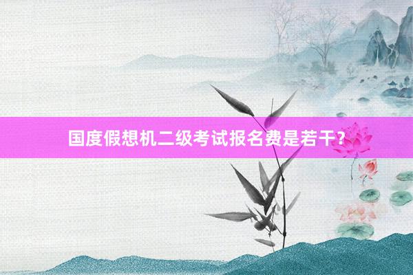 国度假想机二级考试报名费是若干？