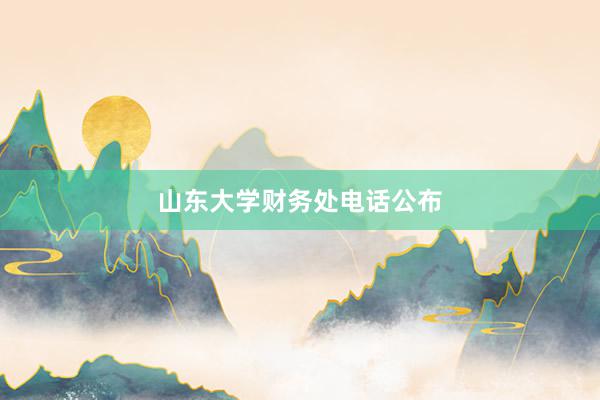 山东大学财务处电话公布